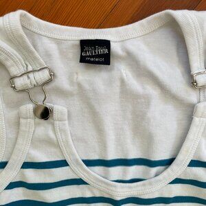 French Striped Jean Paul Gaultier Overall Tank Top (S) Retail $229 — $49